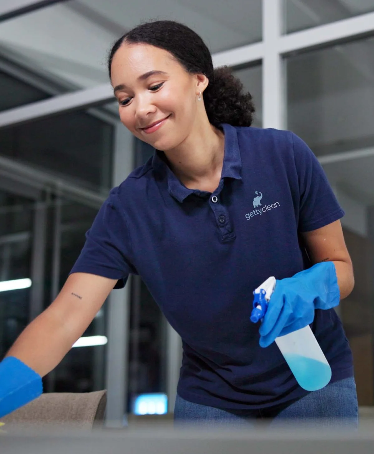 Getty Team day porter providing daytime cleaning and workplace support in a commercial facility